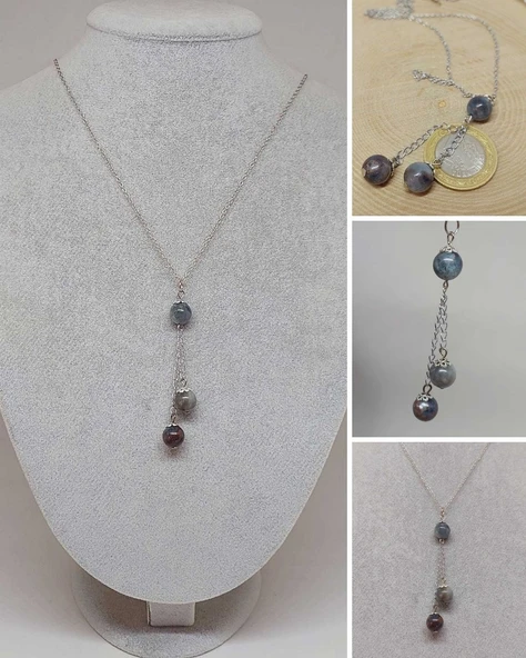 Kyanit Taşı Zincirli Kolye (21465) ürün görseli 1