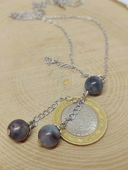 Kyanit Taşı Zincirli Kolye (21465) - Resim 3