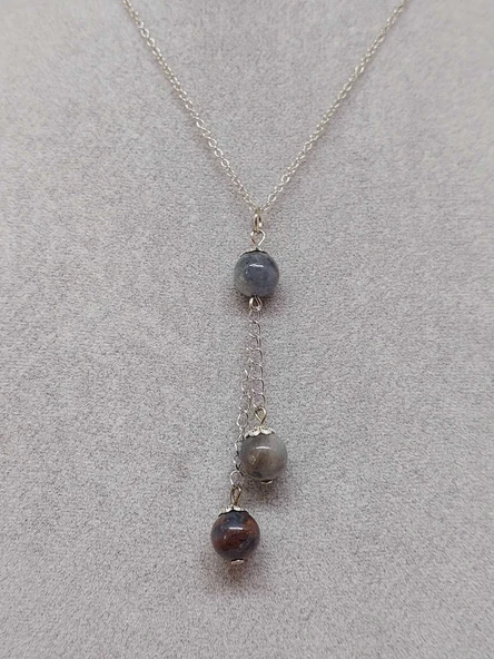 Kyanit Taşı Zincirli Kolye (21465) - Resim 4