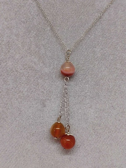 Akik Taşı Zincirli Kolye (23580) - Resim 4