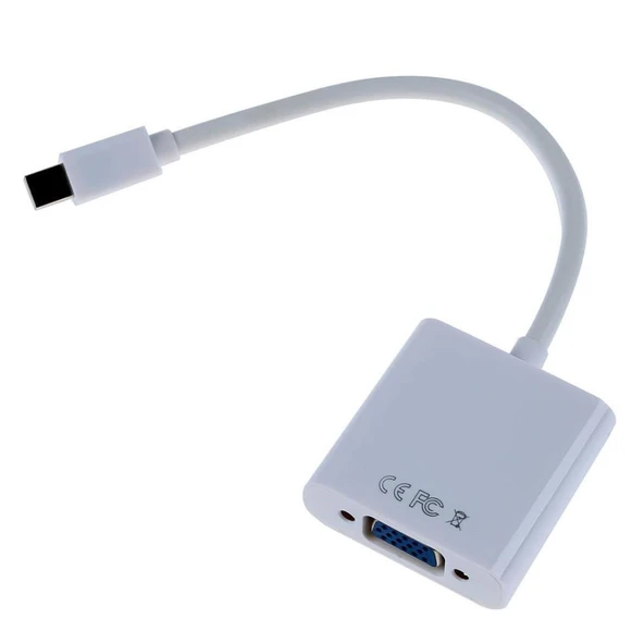 4689 Mini Displayport to VGA Çevirici Dönüştürücü Macbook Adaptör Kablosu - Resim 2