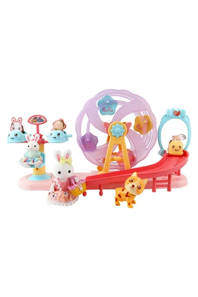 Sihirli Bir Dünya Bay Dreamy Tavşan Ailesi Eğlenceli Dönme Dolap Seti