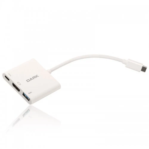 <![CDATA[DARK DK-AC-U31X32 TYPE-C - HDMI_USB 3.0 Çevirici Adaptör Beyaz]]>