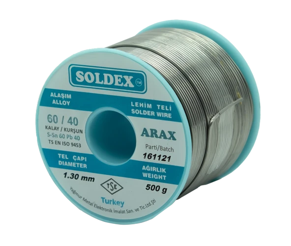 Soldex 1.30mm 500gr Sn60 Pb40 Arax Lehim Teli