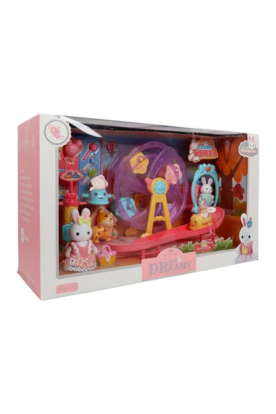 Sihirli Bir Dünya Bay Dreamy Tavşan Ailesi Eğlenceli Dönme Dolap Seti - 7