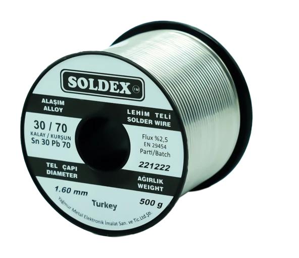 Soldex 1.60mm 500gr Sn30 Pb70 Lehim Teli