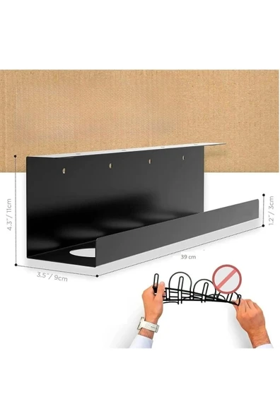 Masalara Uygun Kablo Yönetim Rafı Masa Altı Kablo Yönetim Tepsisi Masa Altı Kablo Düzenleyicisi - 3