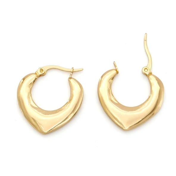 Çelik Küpe Altın Kaplama Kadın Kalpli Model UNK-820 ürün görseli