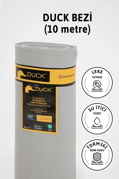 Premier Metrelik Duck Keten Kumaş Su İtici Bez 10 Metre TDRM361 - Gri