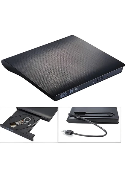 ANAWAY SHOPPİNG Harici USB 3.0 Taşınabilir CD DVD Yazıcı Okuyucu Windows Mac Dizüstü Masaüstü Bilgisayar - 6