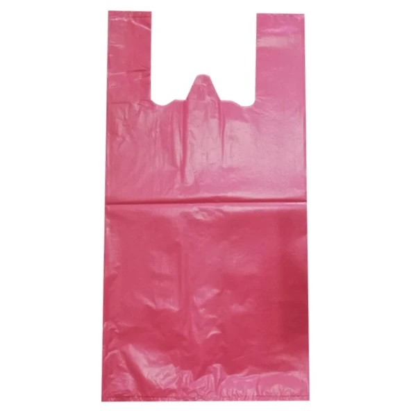 Kalın Kırmızı Poşet Büyük Boy 1 Kg Hışır Atlet Poşet Market Manav Poşeti Çöp Poşeti