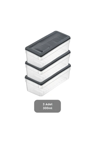 Trade Bazaar 3'lü Sweet Şeffaf Saklama Kabı 3 x 300 ml - 2