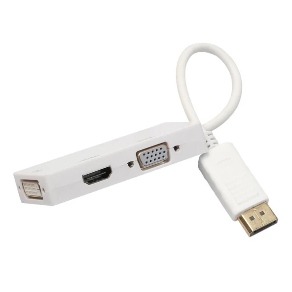 5056 Displayport To Hdmi Vga Dvi Çevirici Dönüştürücü Adaptor - Resim 3