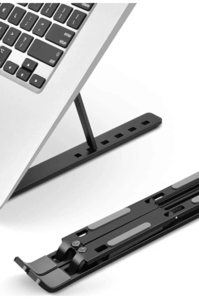 7 Kademeli Ayarlanabilir Laptop Bilgisayar Standı Kolay Kullanışlı Diz Üstü Bilgisayar Tablet Telefon Standı - Resim 6