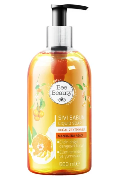 Bee Beauty Doğal Zeytinyağlı Mandalina Ağacı Sıvı Sabun 500 ml ürün görseli
