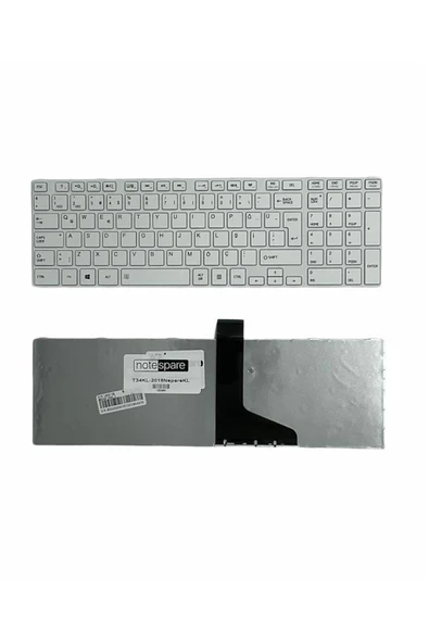 Toshiba ile Uyumlu Satellite C870D-10M, C870D-116, C870D-119 Klavye Çerçeveli Beyaz TR