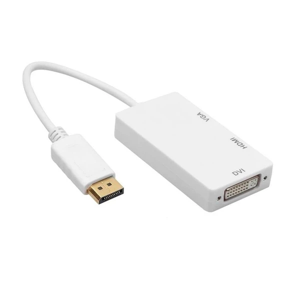 5056 Displayport To Hdmi Vga Dvi Çevirici Dönüştürücü Adaptor