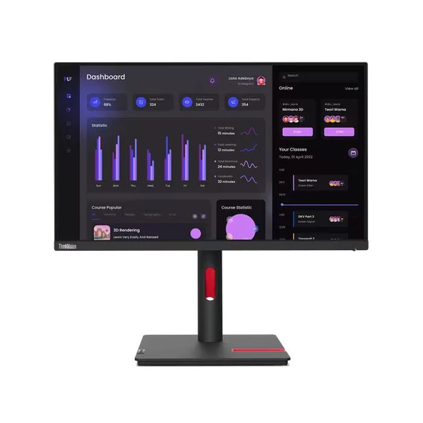 Lenovo ThinkVision T24i-30 63CFMATXTK 23.8" 4 ms Full HD Pivot IPS 60 Hz Monitör