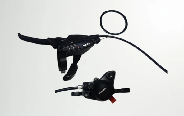 SHIMANO Vites/Fren Kolu (Düz Gidon, Hidrolik Disk Fren için) ST-EF505-L 3-vites EZ FIRE PLUS  1000mm
