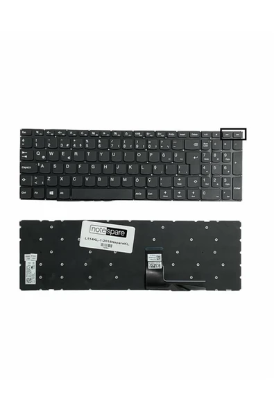 Lenovo ile Uyumlu V110-15IKB 80TH003DTX, V110-15IKB Type 80TH Notebook Klavye Siyah TR
