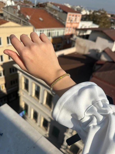 SilverPoint Renkli Taşlı Su Yolu Bileklik ürün görseli