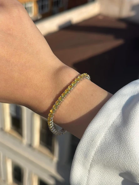 SilverPoint Renkli Taşlı Su Yolu Bileklik - Resim 2