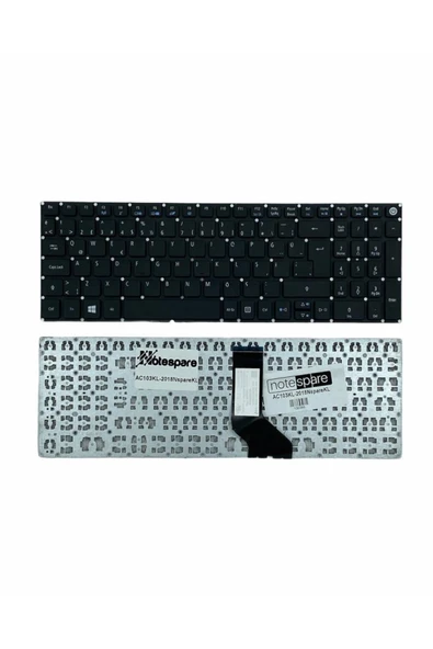 Acer ile Uyumlu Aspire ES1-533-C1BJ, ES1-533-C2YZ, ES1-533-P0H2 Notebook Klavye Siyah TR