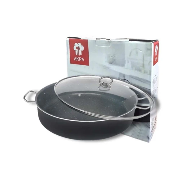 Granit Kısa Tencere 40 CM Karnıyarık Tencere Ekstra Derin