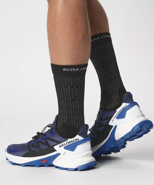 Salomon Supercross 4 Erkek Koşu Ayakkabısı - Blue Print/Black/Lapis Blue - 7