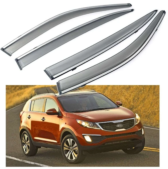 Kia Sportage Uyumlu 2010 2014 Kromlu Cam Rüzgarlığı İthal ürün görseli