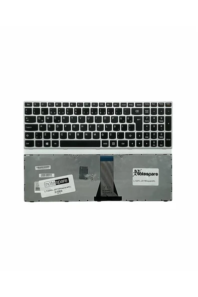 Lenovo ile Uyumlu IdeaPad 300-17ISK Type 80QH Notebook Klavye Gümüş Gri TR