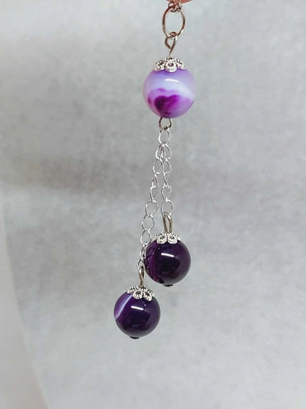 Akik Taşı Zincirli Kolye (23585) - 4