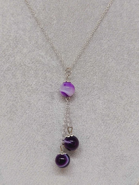 Akik Taşı Zincirli Kolye (23585) - 5