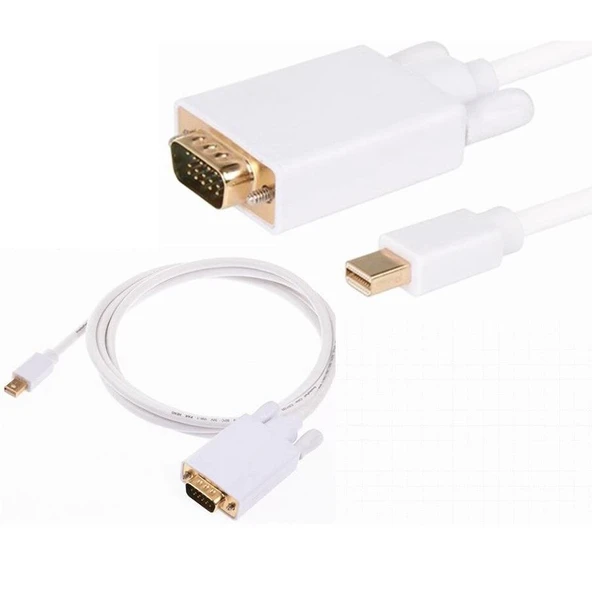 Mini Displayport To Vga Thunderbolt Monitör Çevirici Dönüştürücü Kablo 3 Metre - Resim 2