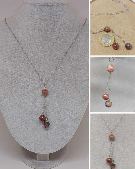 Rodonit Taşı Zincirli Kolye (36030) ürün görseli