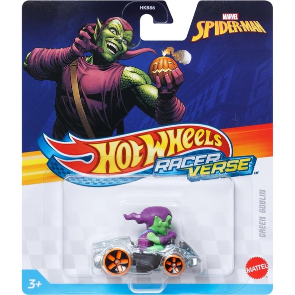 Hot Wheels RacerVerse Spiderman Green Goblin JBK22 - 1
