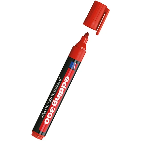 Edding Markör Permanent Yuvarlak Uçlu 1.5-3 MM Kırmızı 300 - 2
