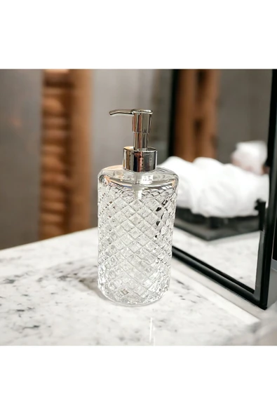Akkoyunlu home Kristal Desen Cam Sıvı El Sabunluk - 4