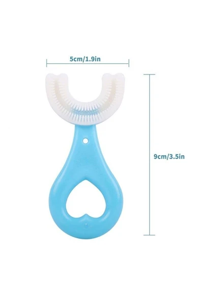 Akkoyunlu home Silikon Diş Kaşıyıcı Dişlik U-şekil 360 Derece Ağız Bakımı Temizleme Fırçası (mavi Renk) - 2