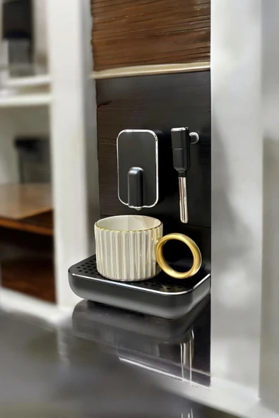 Akkoyunlu home 2'li Yaldızlı Kupa Takımı Lüx Seramik Beyaz Kupa - 2