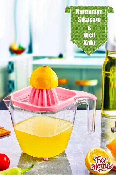 Akkoyunlu home Limon Portakal Narenciye Sıkacağı Katı Meyve Sıkacağı 1 Lt Ölçü Kabı Pratik Mutfak Gereçleri - 2