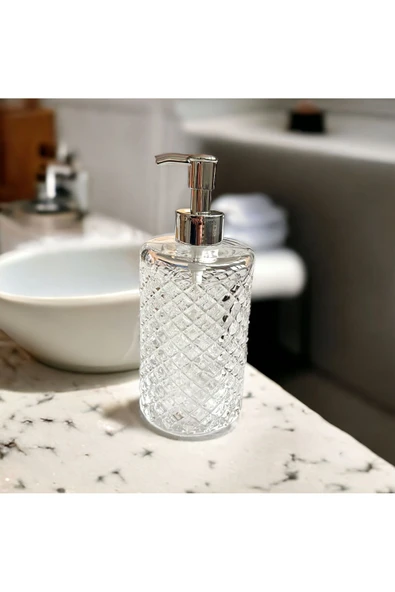 Akkoyunlu home Kristal Desen Cam Sıvı El Sabunluk - 6