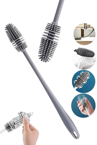 DİSAYF Biberon Emzik Temizleyici Tpr Silikon Fırça - 2