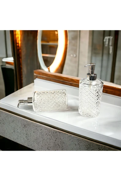 Akkoyunlu home Kristal Desen Cam Sıvı El Sabunluk - 7