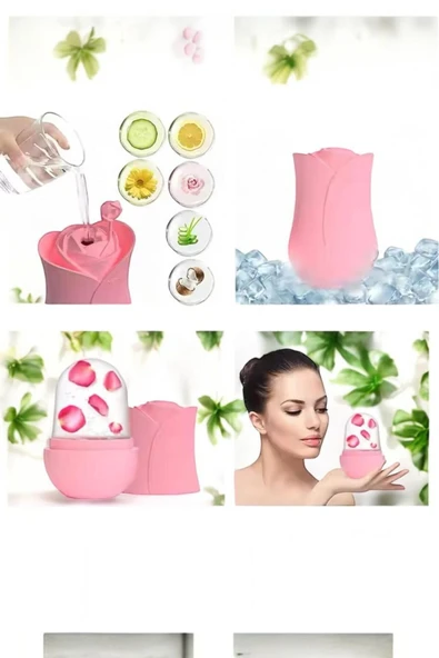 Akkoyunlu home Yüz Soğutucu Ve Temizleyici Göz,Yüz Masajı cilt bakım Silikon Buz Küpü Yüz Için Buzlu