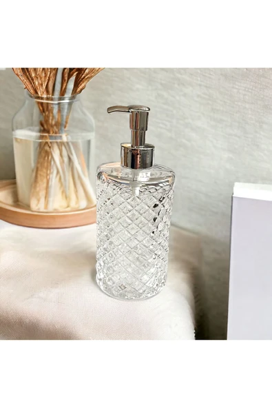 Akkoyunlu home Kristal Desen Cam Sıvı El Sabunluk - 3