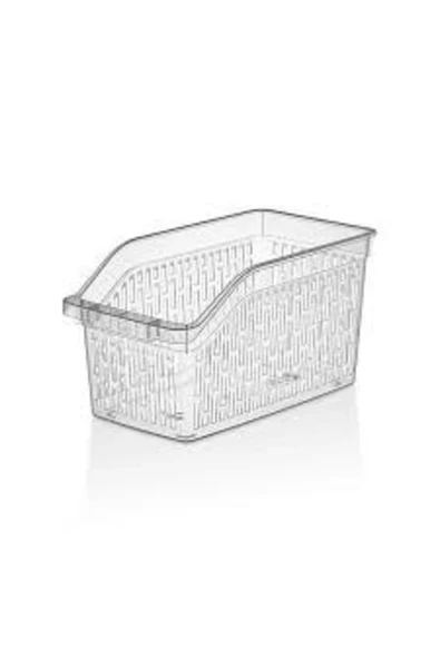 Akkoyunlu home Buzdolabı Sepeti Dolap İçi Düzenleyici Sepet Organizer Şeffaf 4 Adet 30x17x16 - 2