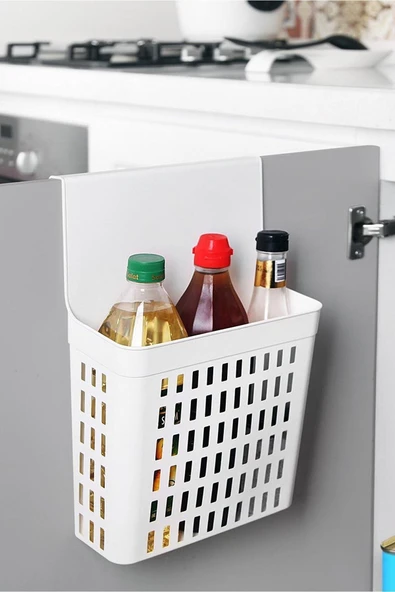 Akkoyunlu home Plastik Askılı Dolap Düzenleyici Dolap Içi Deterjanlık Beyaz