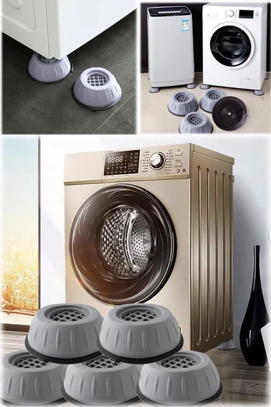 Akkoyunlu home Silikon Tabanlı Ses Ve Titreşim Azaltıcı Ayaklık Çamaşır Makinesi Ve Kurutma Makinesi Denge Kurucu - 4
