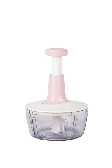 Akkoyunlu home 3 Bıçaklı Paslanmaz Manuel Basmalı Rondo Bas Kes Pratik El Rondosu - 2